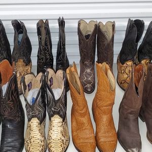 Cowboy and motorcycle boots